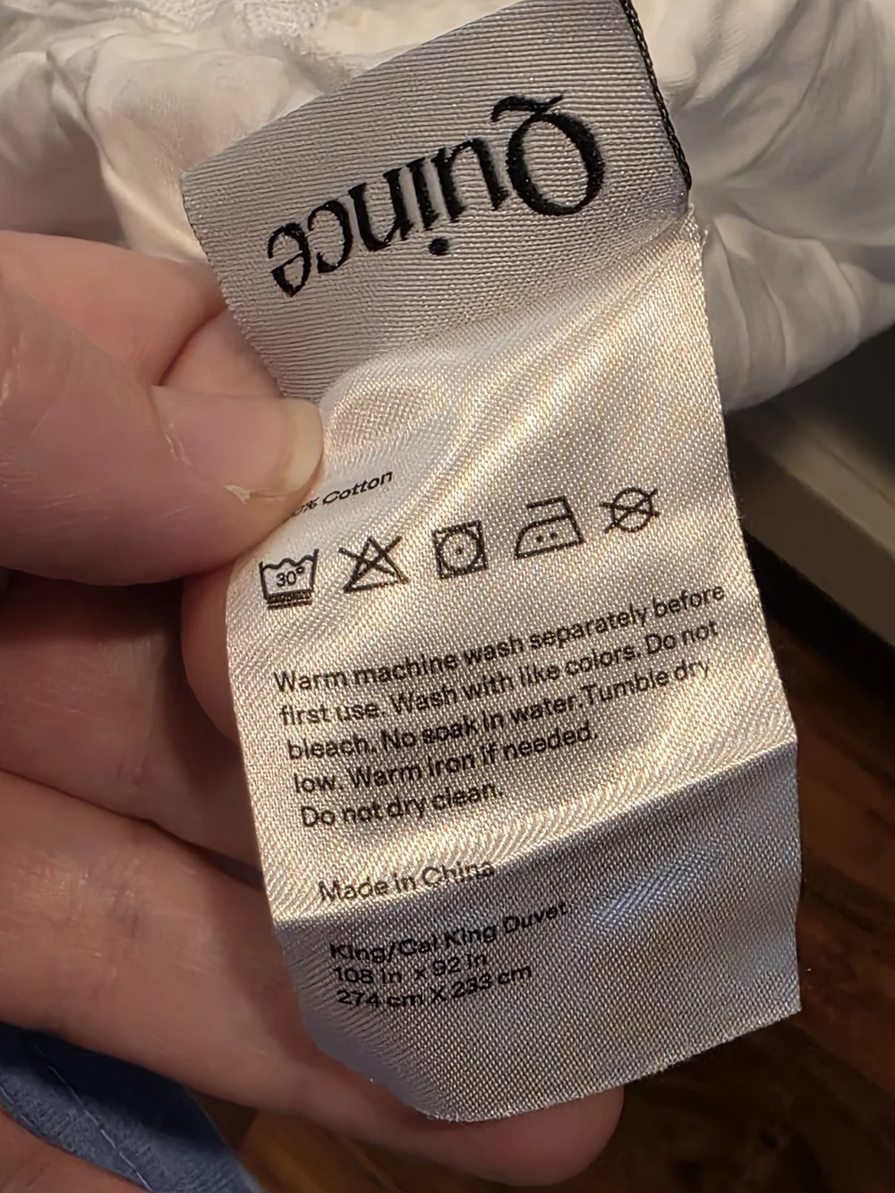 Quince Signature Giza Cotton Sateen Duvet Cover - King/Cal-King - White